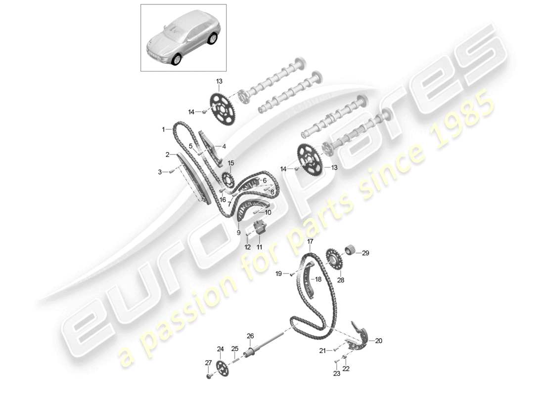 VIEW PARTS DIAGRAMS FROM THE PORSCHE MACAN PARTS CATALOGUE a part diagram from the porsche macan parts catalogue