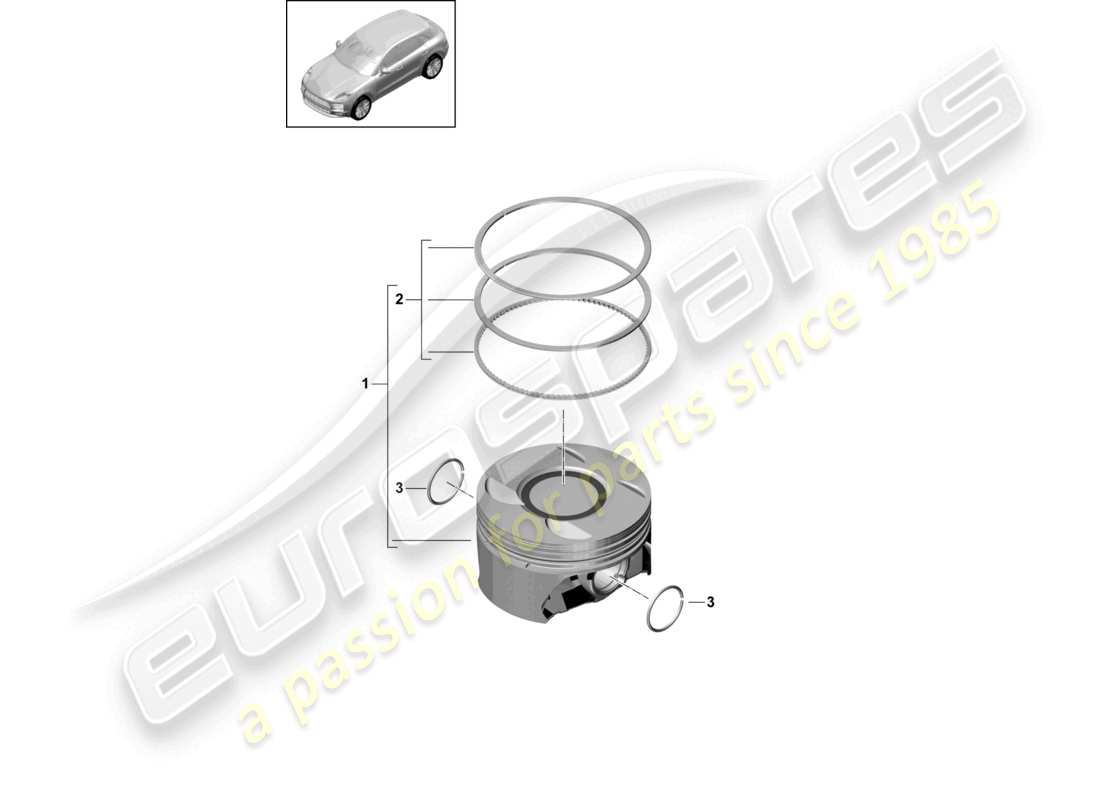 VIEW PARTS DIAGRAMS FROM THE PORSCHE MACAN PARTS CATALOGUE a part diagram from the porsche macan parts catalogue