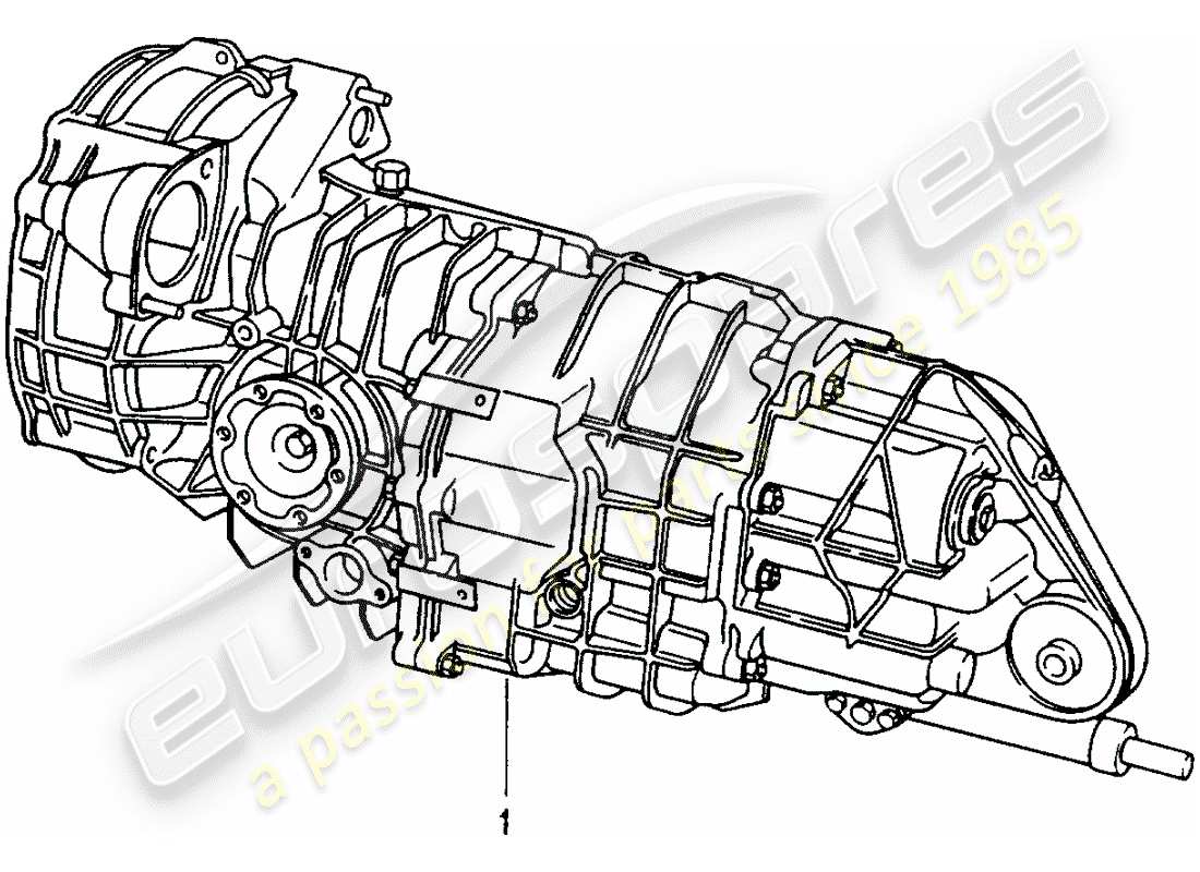 a part diagram from the porsche 2001 (refurbished and exchange catalogue) parts catalogue