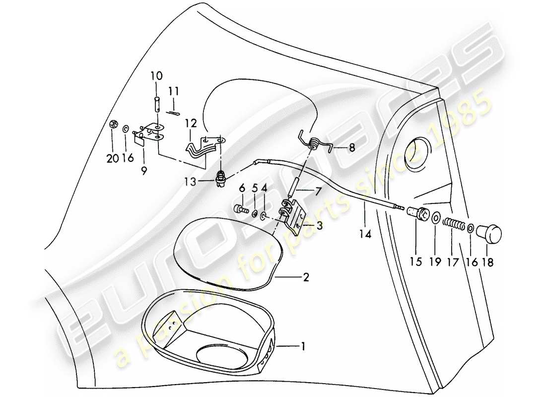 a part diagram from the porsche 911 parts catalogue