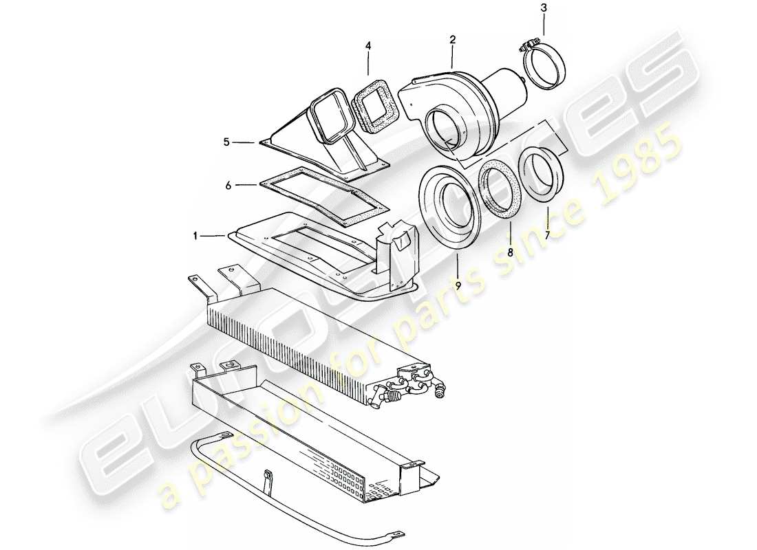a part diagram from the porsche 1985 (911) parts catalogue