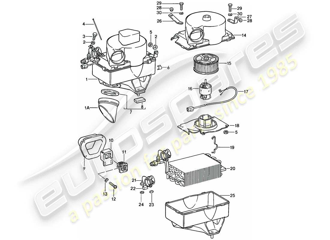 a part diagram from the porsche 1985 (911) parts catalogue