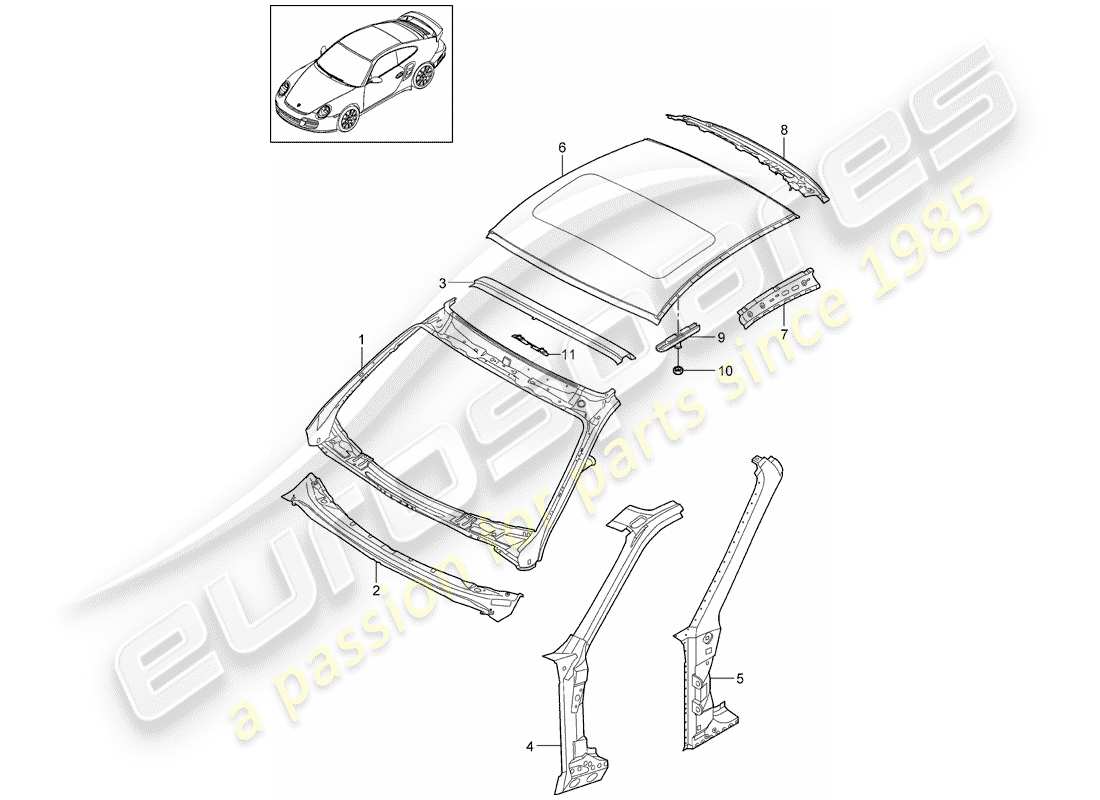 a part diagram from the porsche 997 parts catalogue