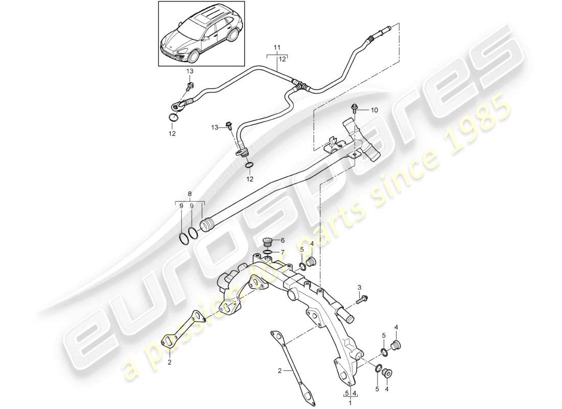 a part diagram from the porsche cayenne parts catalogue