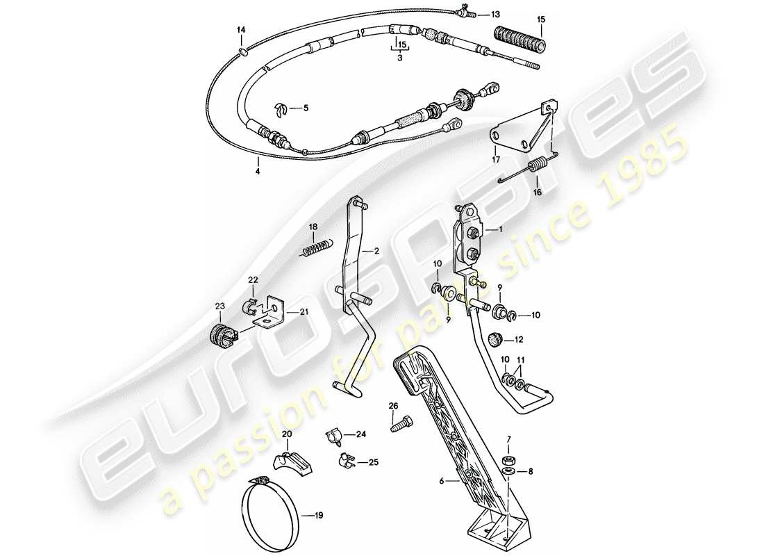 a part diagram from the porsche 1984 (944) parts catalogue