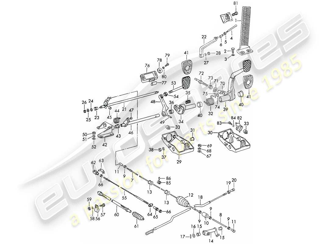 a part diagram from the porsche 1966 (911/912) parts catalogue