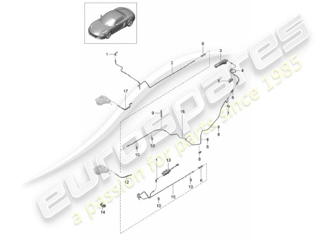 a part diagram from the porsche boxster parts catalogue