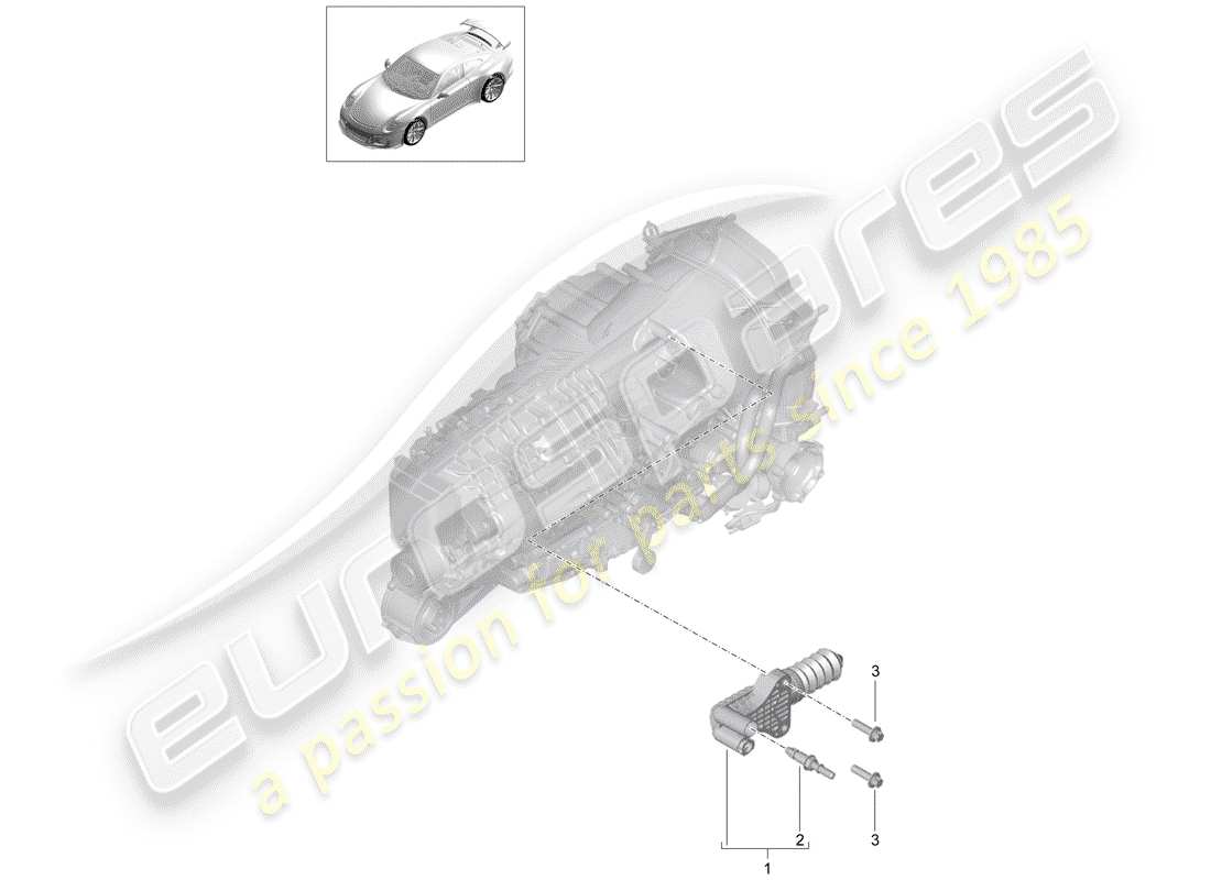 a part diagram from the porsche 991 parts catalogue