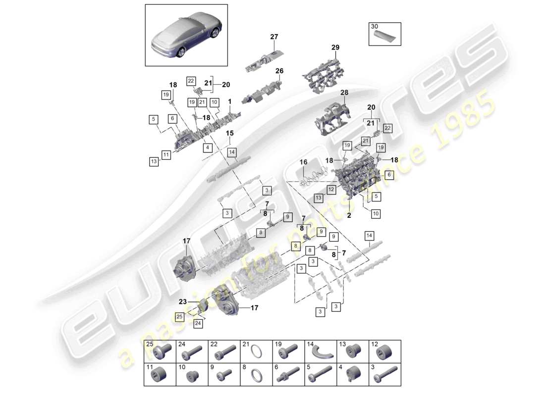a part diagram from the porsche 2017 (panamera 971-1) parts catalogue