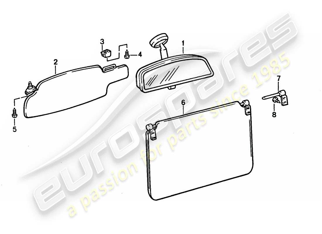 a part diagram from the porsche 1995 (928) parts catalogue
