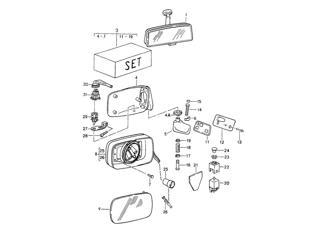a part diagram from the porsche 964 parts catalogue