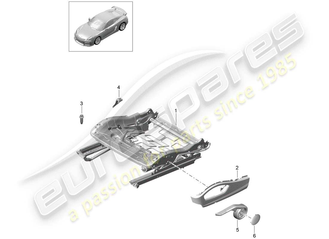 a part diagram from the porsche cayman parts catalogue