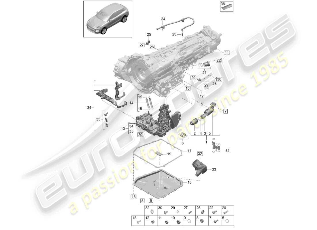 part diagram containing part number paf005282