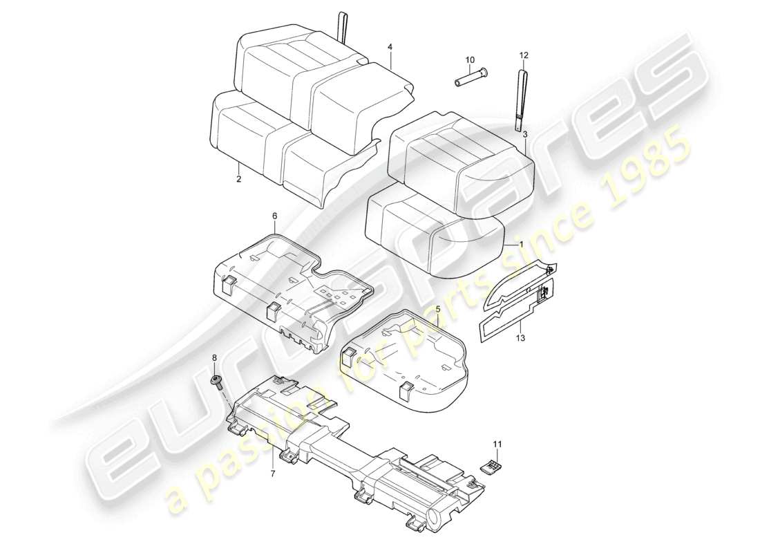 a part diagram from the porsche cayenne parts catalogue