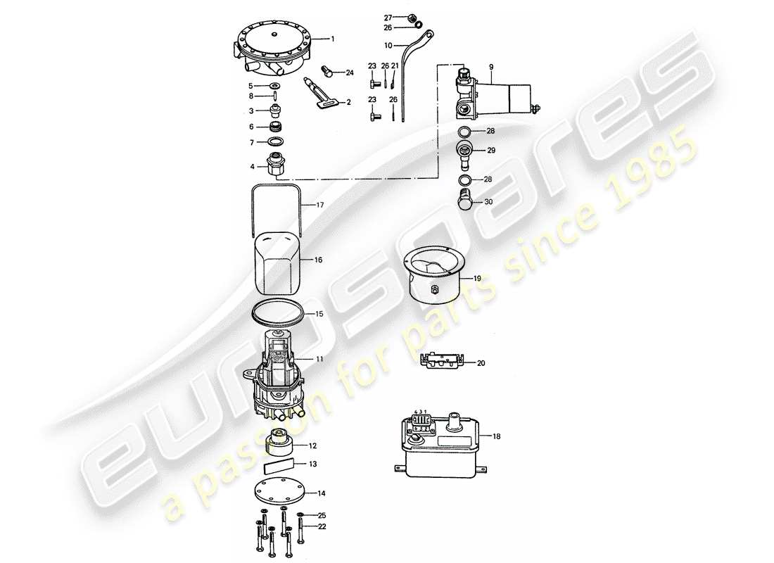 a part diagram from the porsche 911 parts catalogue