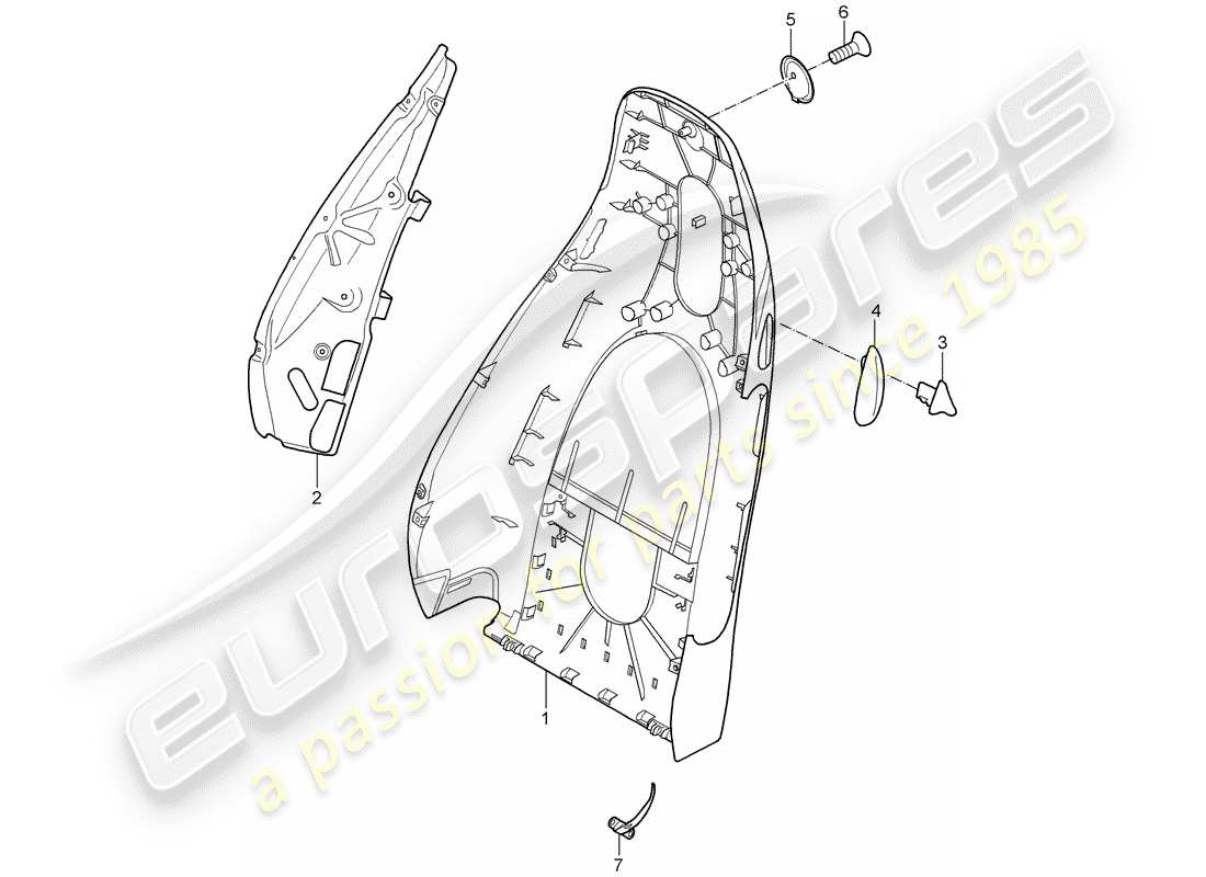 a part diagram from the porsche 2007 (997-1) parts catalogue