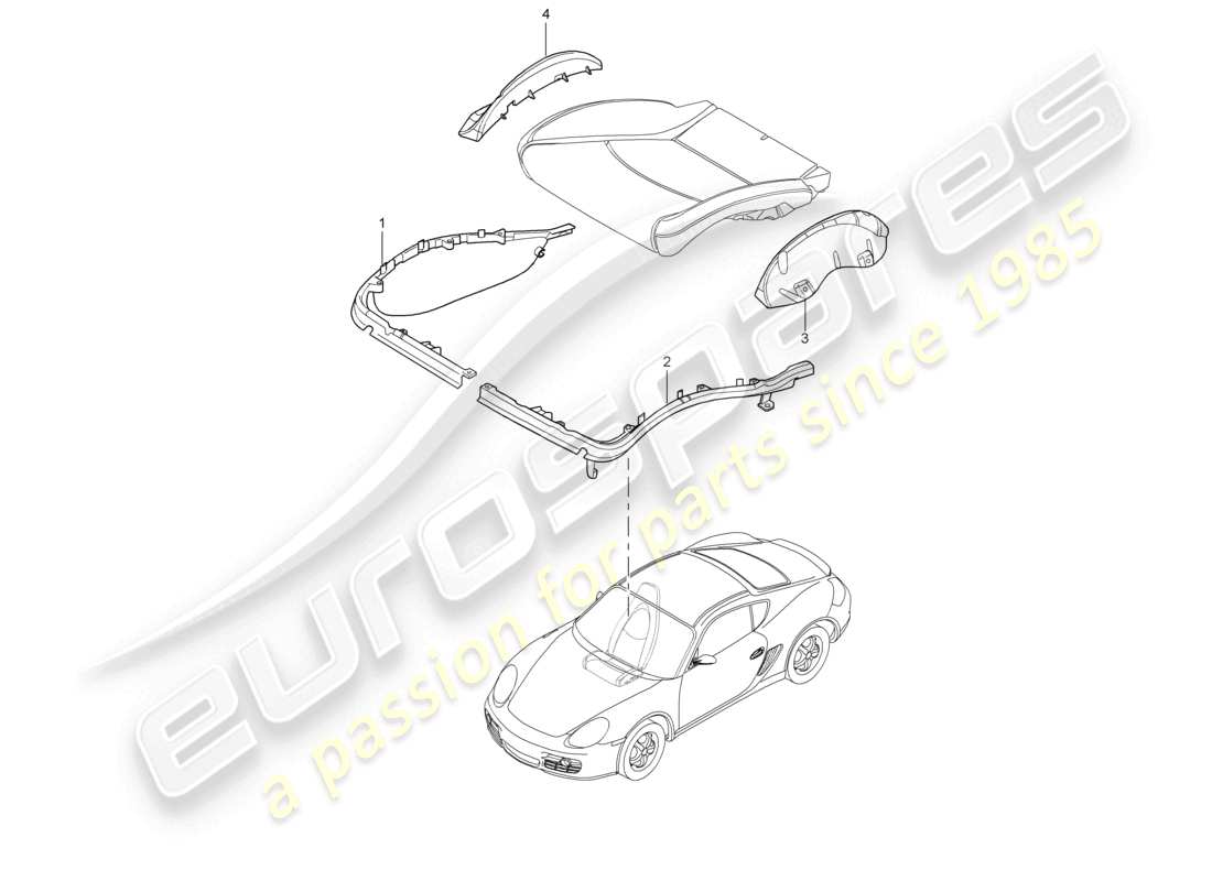 a part diagram from the porsche cayman parts catalogue