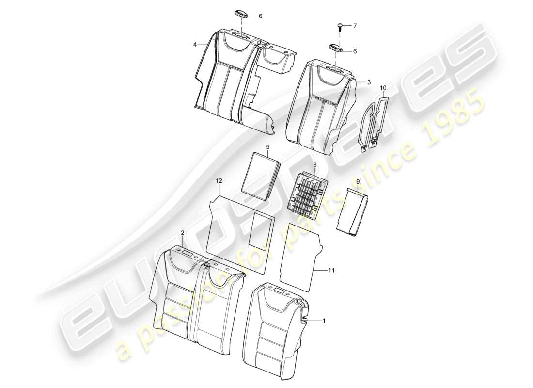 a part diagram from the porsche cayenne parts catalogue