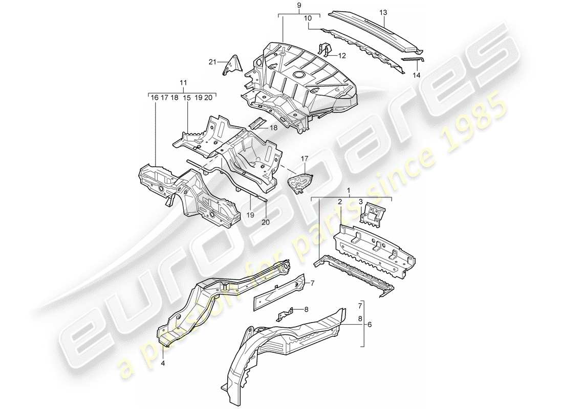 VIEW PARTS DIAGRAMS FROM THE PORSCHE 996 PARTS CATALOGUE a part diagram from the porsche 996 parts catalogue