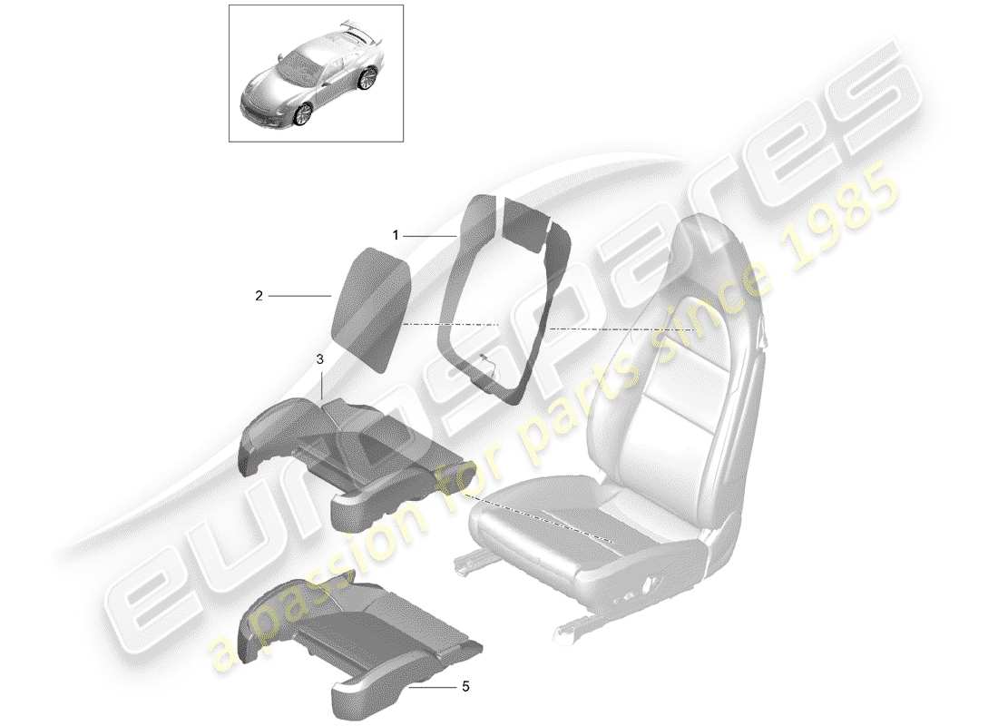 porsche 2016 (991-1 r/gt3/rs) heater element part diagram