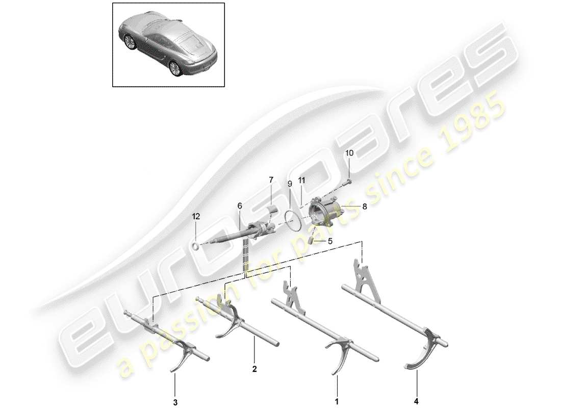 porsche 2018 (718 cayman) manual gearbox part diagram