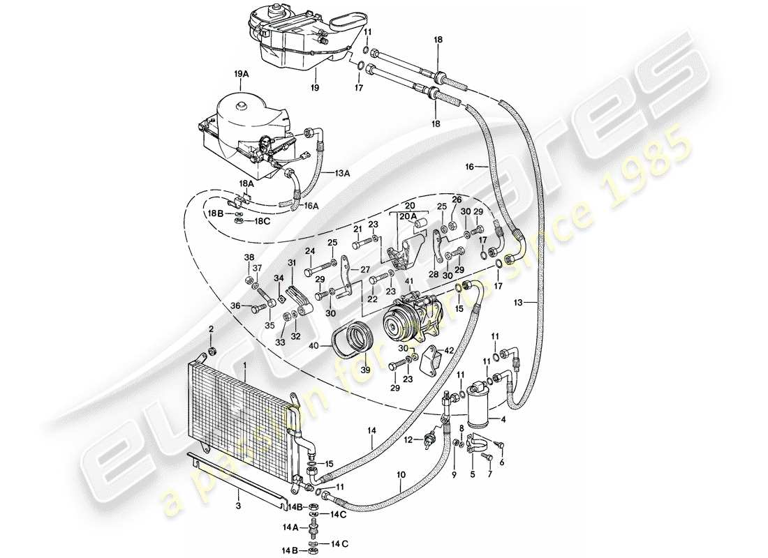 porsche 1976 (924) air conditioner - d - mj 1979>> - mj 1979 part diagram