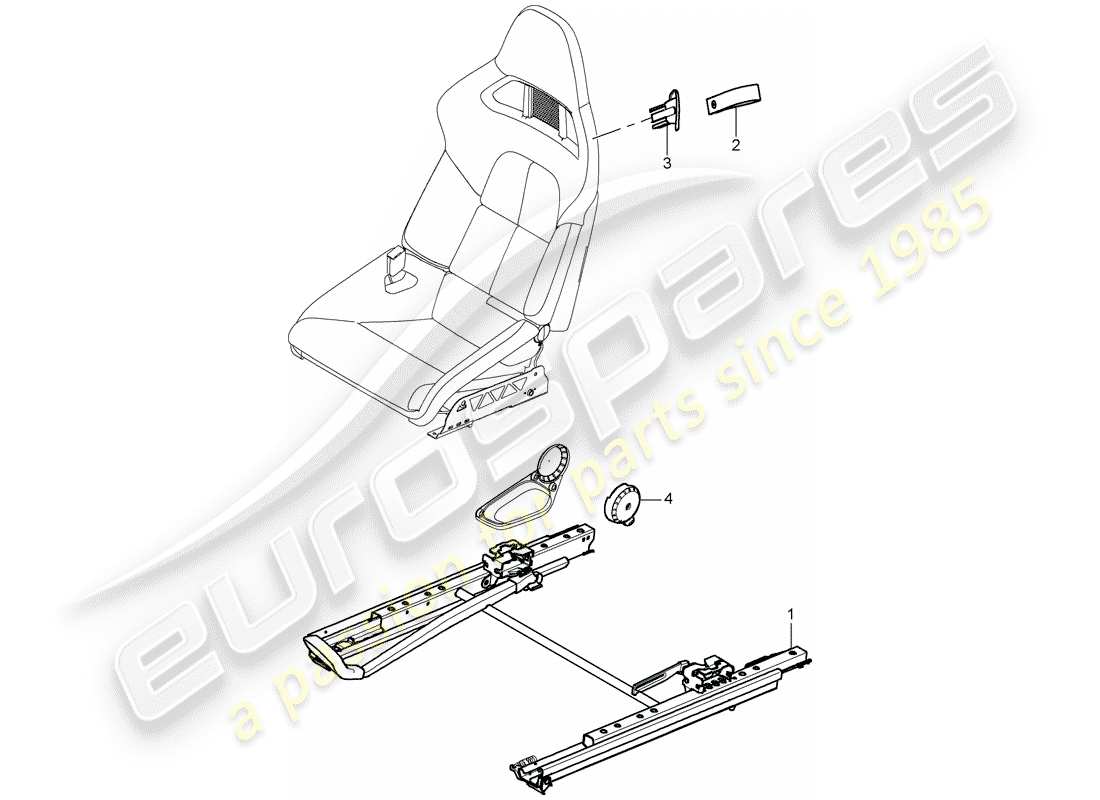 porsche 2007 (997-1) seat part diagram
