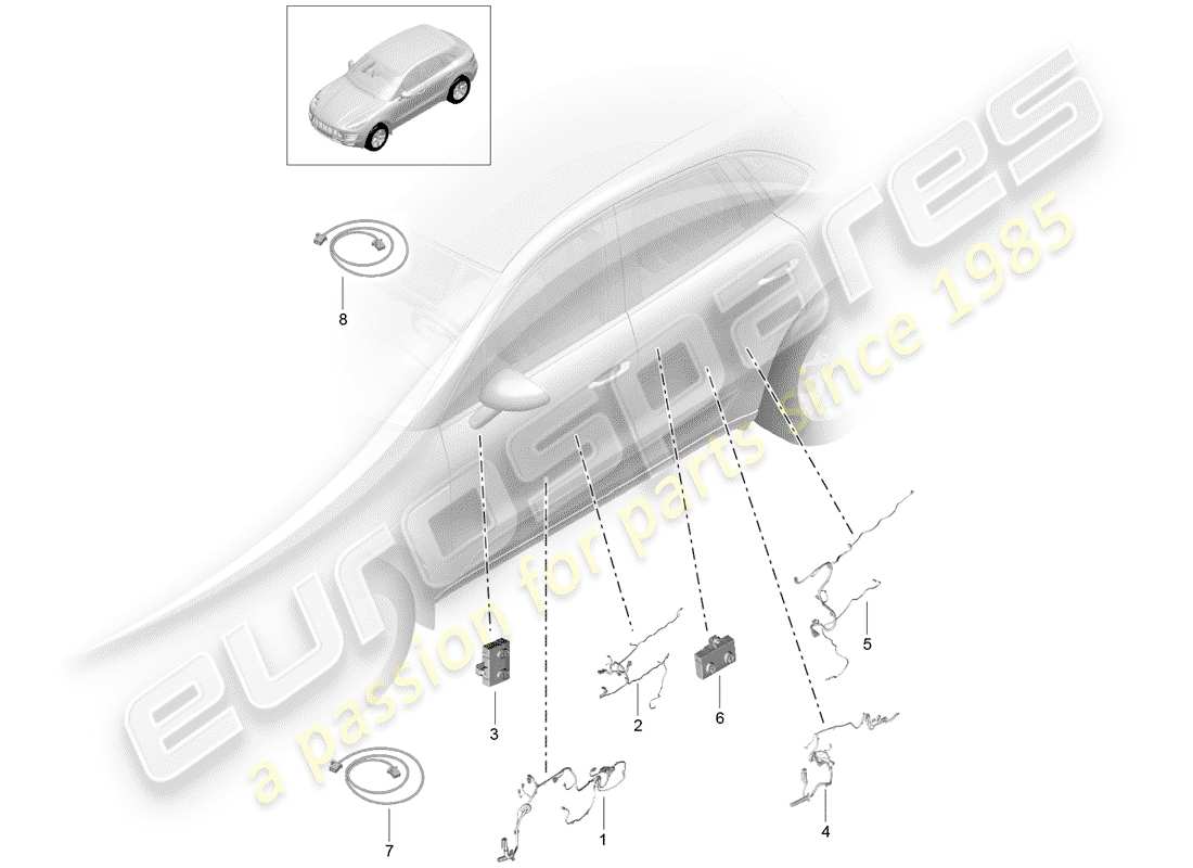 porsche 2015 (macan) harness part diagram
