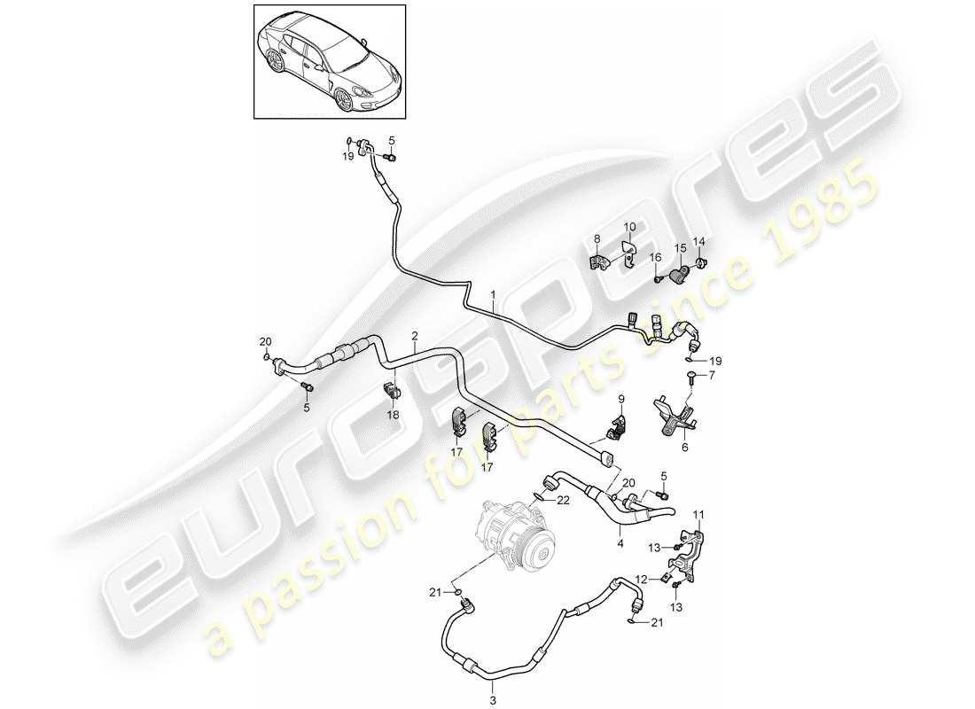 porsche 2016 (panamera 970) refrigerant circuit part diagram