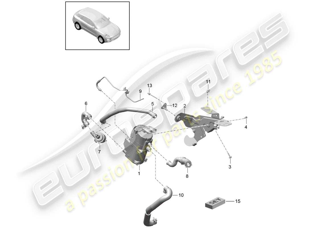 porsche macan (2018) additional heater part diagram