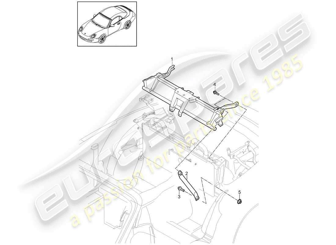 porsche 2012 (997-2) frame part diagram