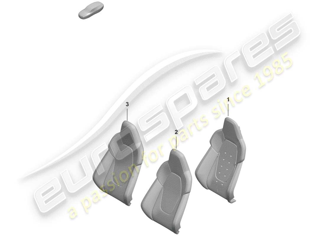 porsche 2019 (992-1) foam part part diagram