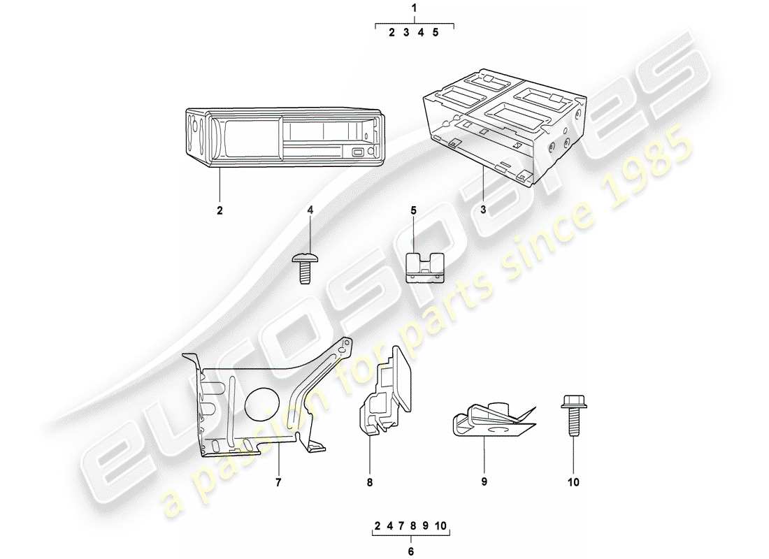 porsche tequipment catalogue (2012) cd-changer parts diagram