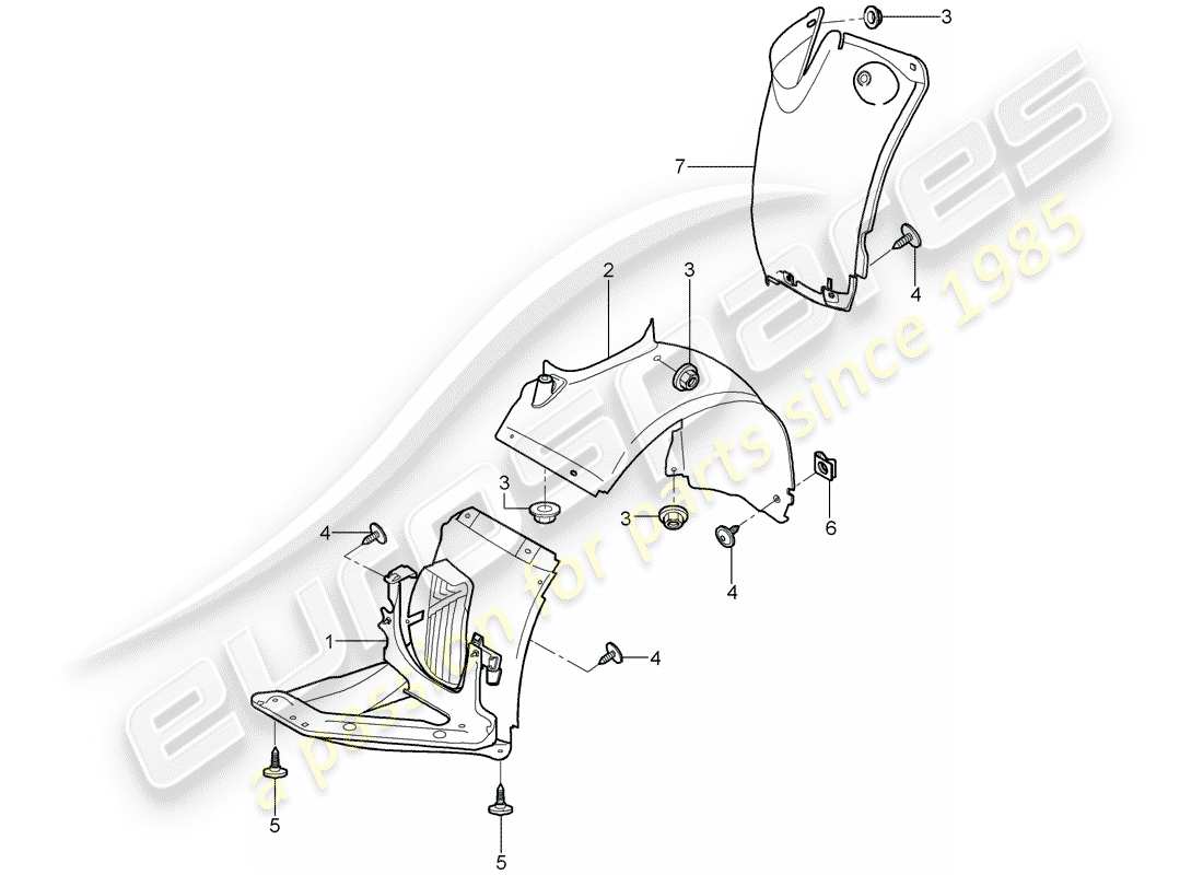 porsche 2012 (997-2) trims part diagram