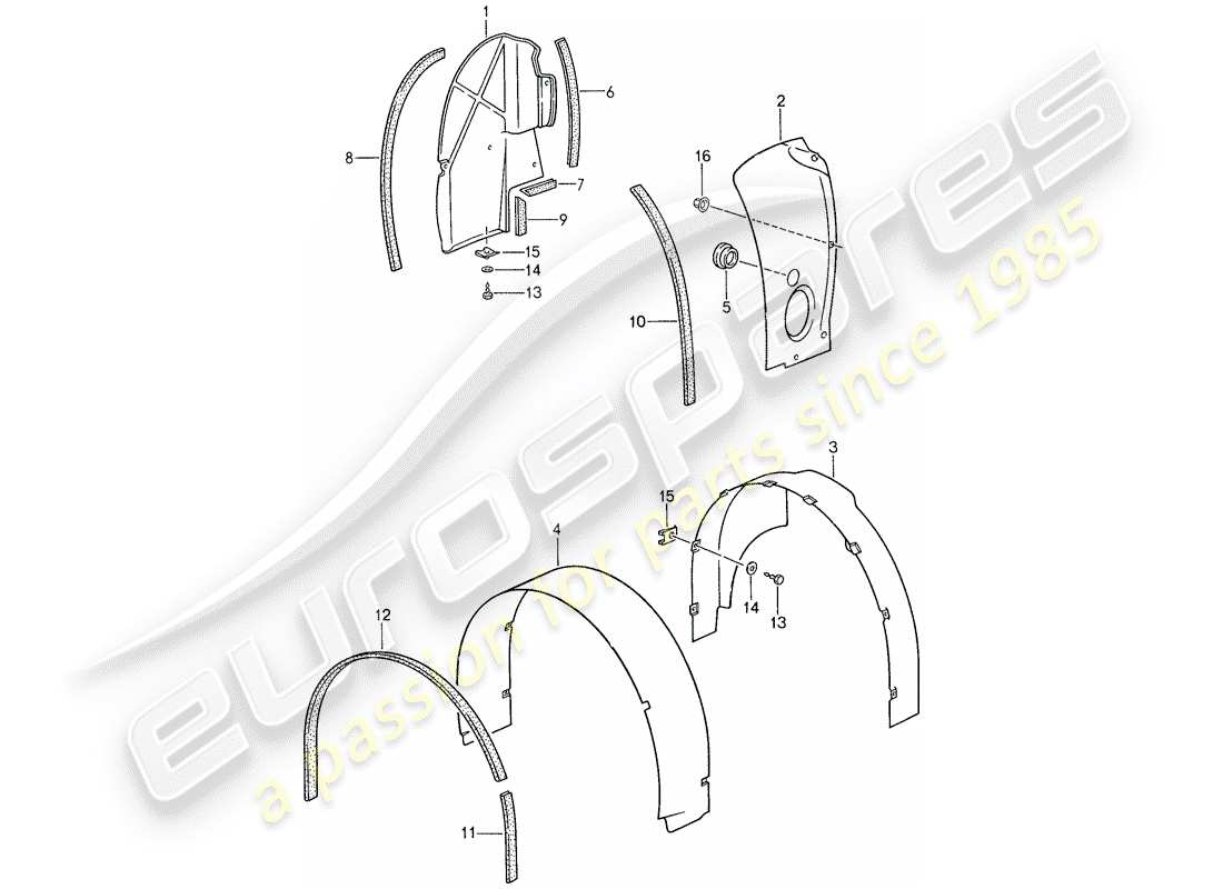 porsche 1988 (959) wheel cover part diagram