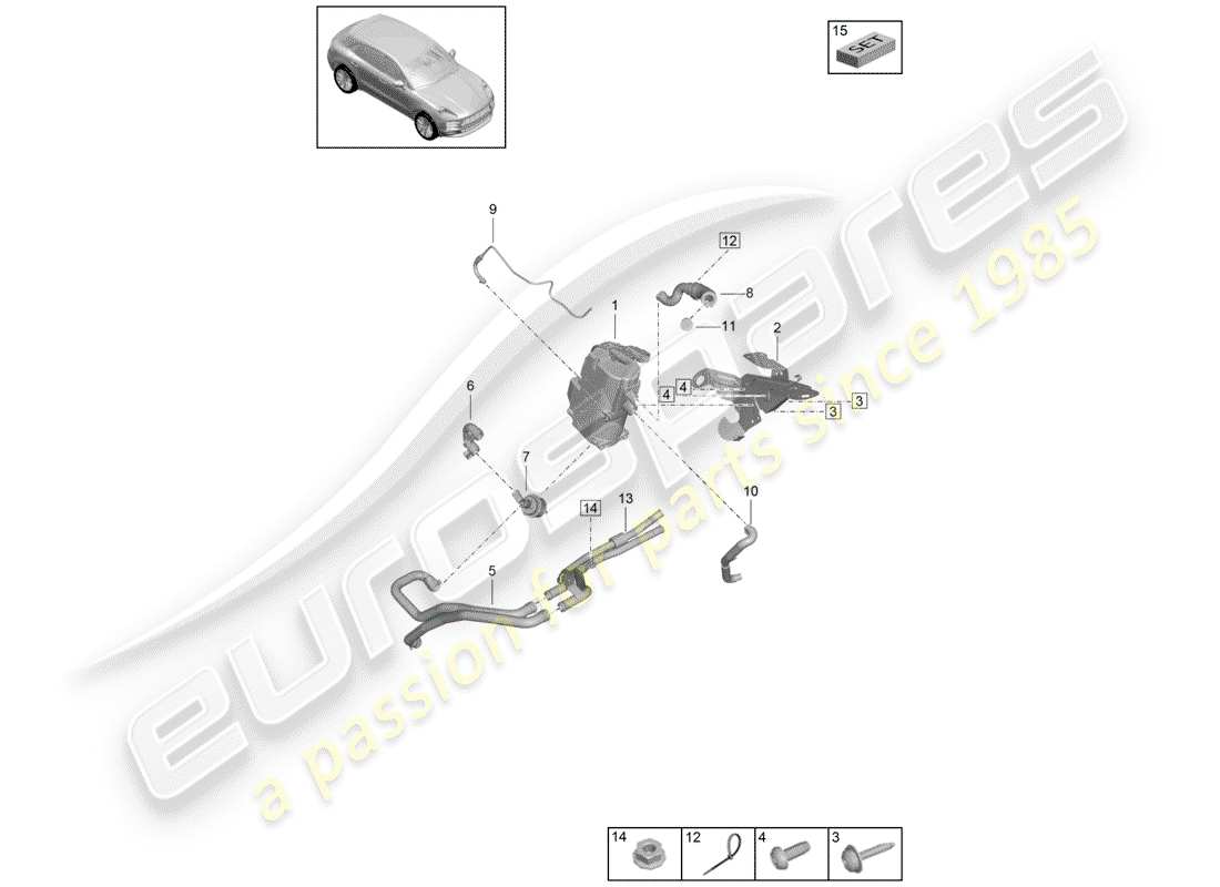 porsche 2019 (macan) additional heater part diagram