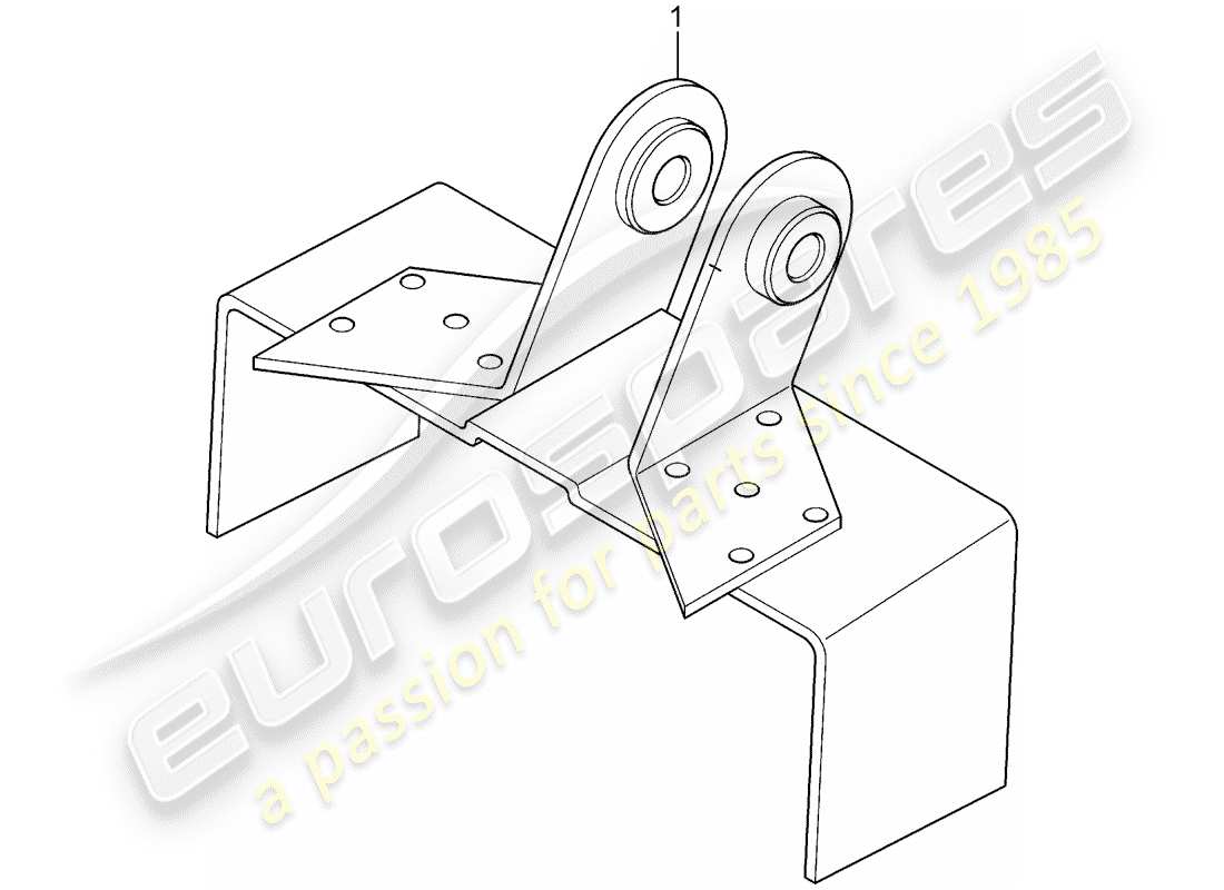 porsche 1967 (911/912) seat belt - installation kit part diagram