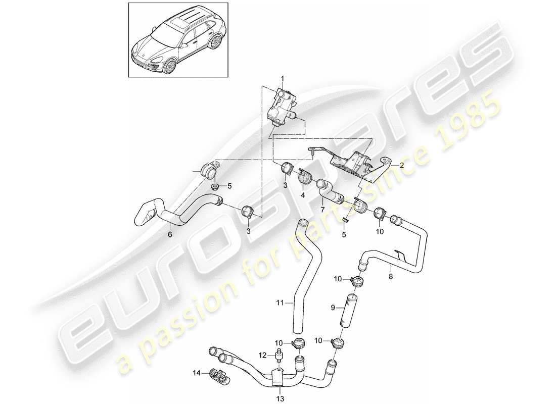 porsche 2017 (cayenne e2 92a) hose part diagram
