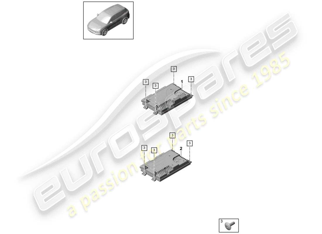 porsche 2019 (cayenne e3 9ya/9yb) amplifier part diagram