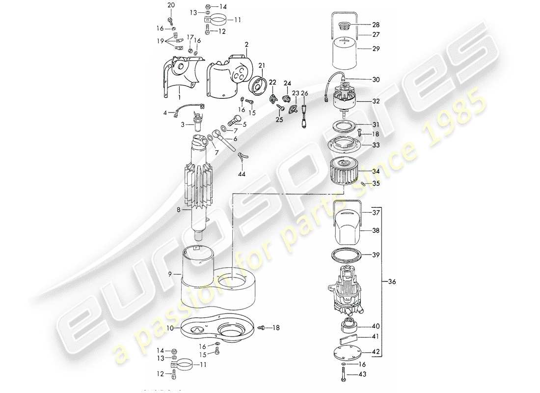 porsche 1966 (911/912) single parts - heater - - webasto - - d - mj 1969>> part diagram
