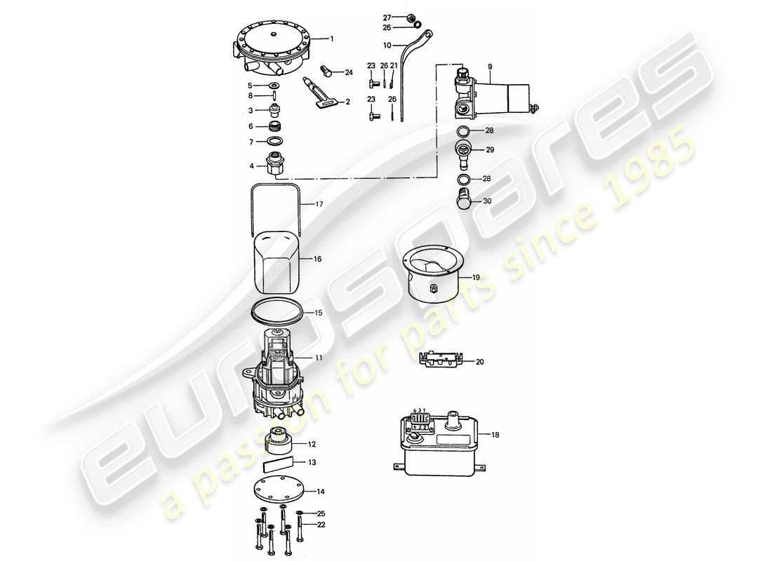 porsche 911 (1977) repair material - mixture control unit - pump - d >> - mj 1976 part diagram