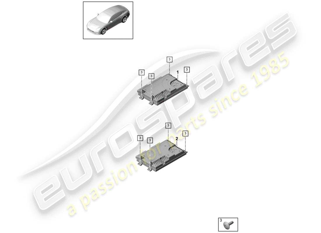 porsche panamera 971 (2017) amplifier part diagram