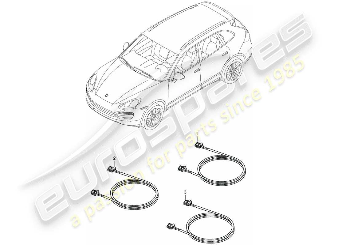 porsche 2012 (cayenne e2 92a) light fibre optic part diagram