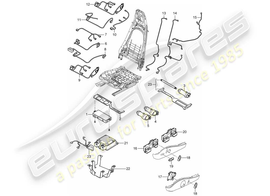 porsche 997 gen. 2 (2009) harness parts diagram