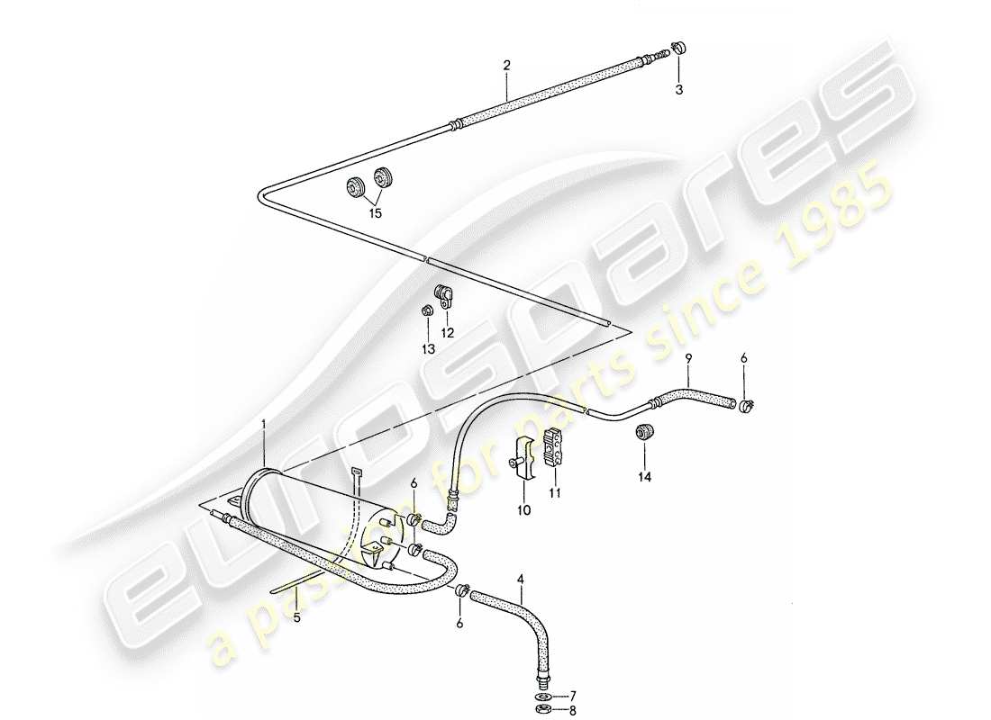 porsche 1988 (959) evaporative emission canister parts diagram
