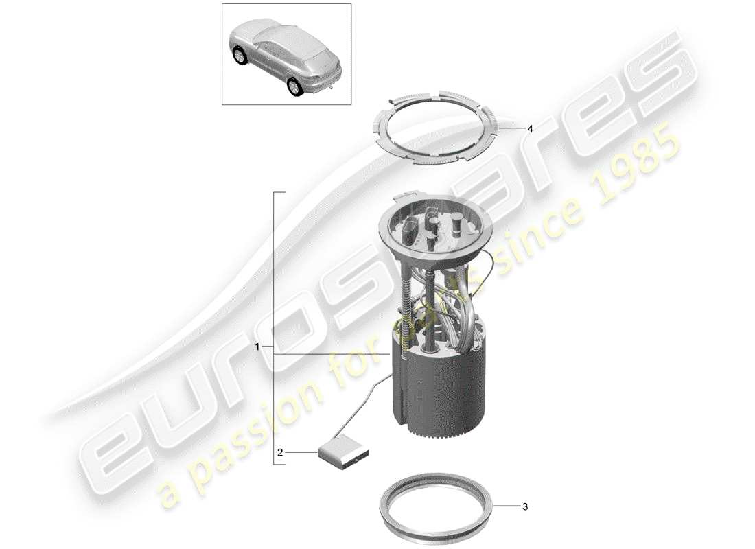 porsche 2015 (macan) fuel pump part diagram