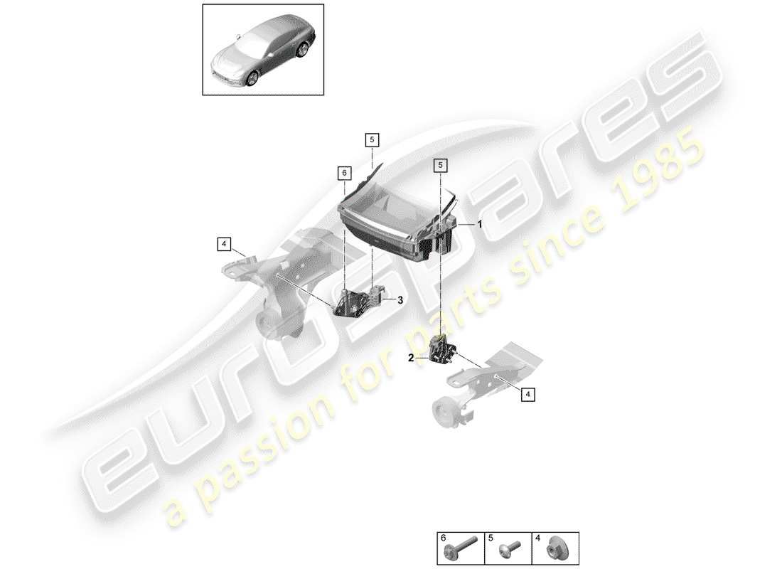 porsche 2019 (panamera 971-1) head-up display part diagram