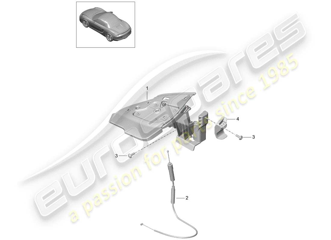porsche 2015 (981 boxster) flap part diagram