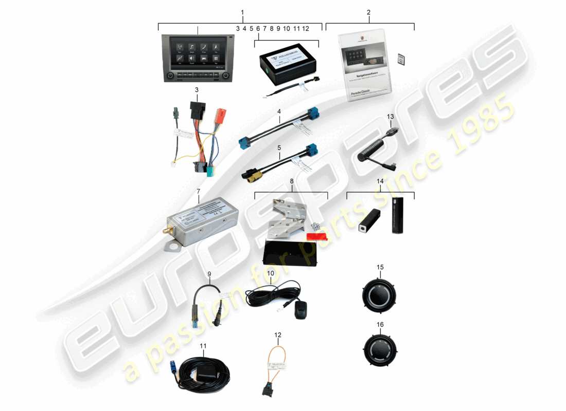 porsche 2007 (987 cayman) porsche classic communication 997, 987 management plus 05-08 see technical information 28/22 9112 part diagram