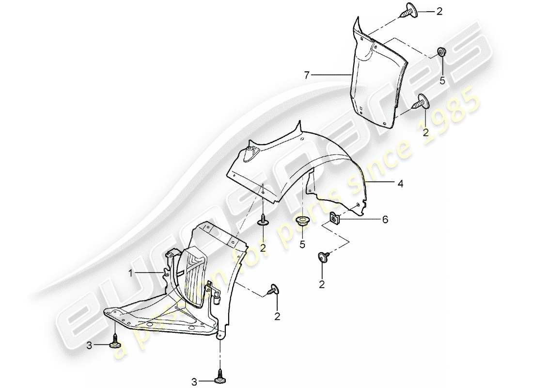 porsche 2006 (987 boxster) trims part diagram